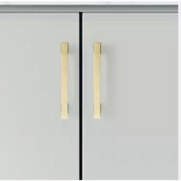 Sapphire Hexa Series 5 in. (128 mm) Center-to-Center Modern Gold Cabinet Handle/ - Picture 3 of 4